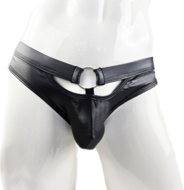 Slip Onderbroek - S t/m XL - MAT glans - Zwart BDSM kleding erotische heren kleding