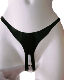 100% LATEX String L/XL kruisloos Lingerie erotische slip glad rubber