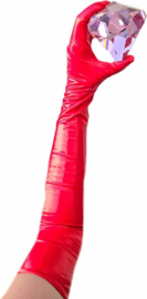 Handschoenen LATEX Rood Sexy fetish erotiek erotische lingerie accessoire - onesize