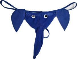 Olifant string - Onderbroek heren - Onesize - Blauw - grappig valentijn verassing voor koppels string olifant