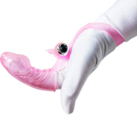 Roze grote vinger Vibrator - G spot stimuleren vingeren seks speeltje toys - vaginaal - -