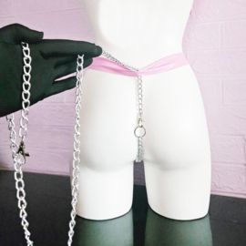 Sexy Bondage Set harnas vrouw -Roze - touw ketting - vastbinden riem halsketting