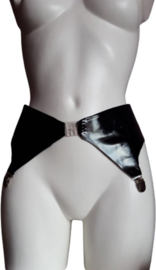 Jarretel LATEX gordel  zonder kousen- maat XL - voor knie kousen - Erotische lingerie dames - Sexy garter belt met jarretels