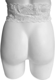 Jarretel Datex gordel -- Wit - voor knie kousen - Erotische lingerie dames - Sexy garter belt met jarretels