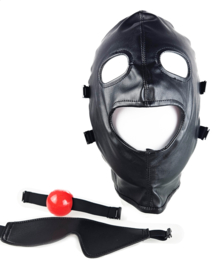 Extreme BDSM sex Masker - Nep Leer - Met Gag blinddoek - SM Erotisch