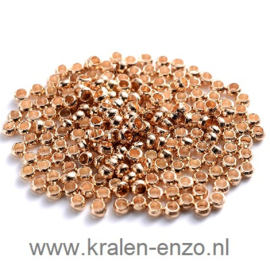 Knijpkraal rond licht goud 1,5 mm (100 stuks)