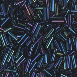 Miyuki Bugles # 2 - 6 x 1,7 mm 0452 Dark Blue Iris Metallic ( 10 gram )