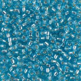 Miyuki rocailles 8-0018 Aqua Silver Lined (10 gram)