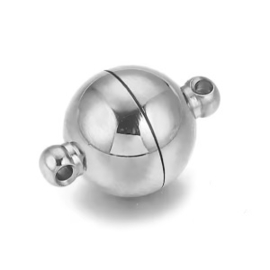 magneetsluiting voor armband rond zilverkleur 2 stuks
