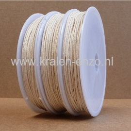 waxkoord 1 mm katoen beige 20 meter