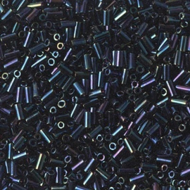 Miyuki Bugles #1 - 3 x 1,5 mm BGL1- 0452 Dark Blue Iris Metallic ( 5 gram )