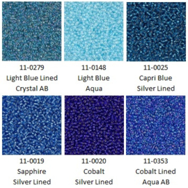 Miyuki assortiment MR11/0 Blue-2