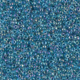 Miyuki  Rocaille 11-0279 Marine Blue Lined Crystal AB 10 gram - € 1,00