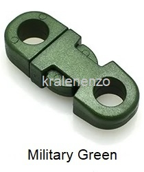 Paracord mini armbandclip Military Green 5 stuks