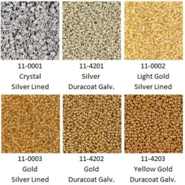 Miyuki assortiment MR11/0 Silver - Gold