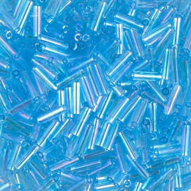 Miyuki Bugles # 2 - 6 x 1,7 mm BGL2-0260 Transparent Aqua AB ( 10 gram )