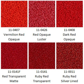 Miyuki assortiment MR11/0 Red