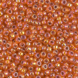 Miyuki rocailles 8-1008 Silverlined Orange AB (10 gram)