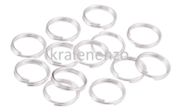 splitring zilverkleur 4 mm 50 stuks