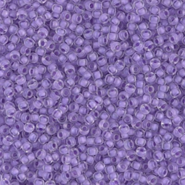 Miyuki rocailles 11-1924 Semi Frosted Lilac Lined Crystal (10 gram)