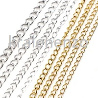 Schakelketting RVS / Goud schakel 3 x 2 mm lengte 50 cm.