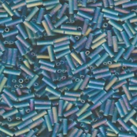 Miyuki Bugles # 2 - 6 x 1,7 mm BGL2-2405FR Matted Transp. Teal AB ( 20 gram ) )