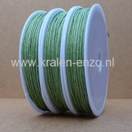 waxkoord 1 mm katoen licht groen 20 meter