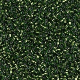 Miyuki delica 11/0 DB-0182 Silver Lined Jade Green ( 5 gram)