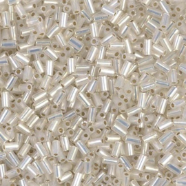 Miyuki Bugles #1 - 3 x 1,5 mm BGL1- 0551 Gilt Lined Opal ( 5 gram )