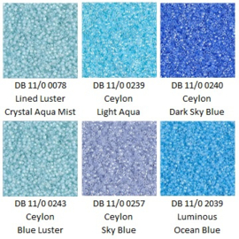 Miyuki assortiment Delica 11/0 Blue - 1