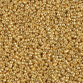 Miyuki rocailles 15 - 4202 Duracoat Galvanized Gold (20 gram)