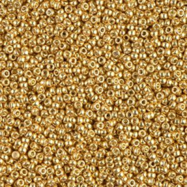 Miyuki  Rocaille 15-4202 Duracoat Galvanized Gold 5 gram - € 1,00
