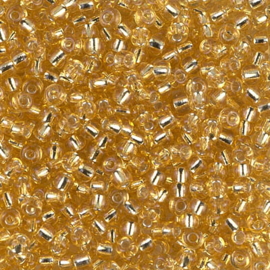 Miyuki rocailles 8/0 0003 Gold Silver Lined (10 gram)