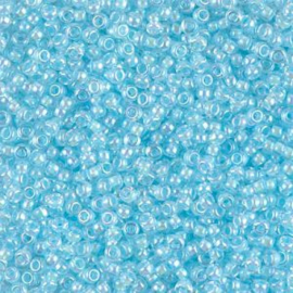 Miyuki  Rocaille 11-0278 Aqua Lined Crystal AB 10 gram - € 1,00