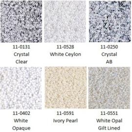 Miyuki assortiment MR11/0 Crystal-White