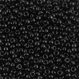 Miyuki rocailles 8-0401 Black Opaque (50 gram)