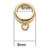 Hanger voor (leder-) koord 6 mm goudkleur 6 stuks