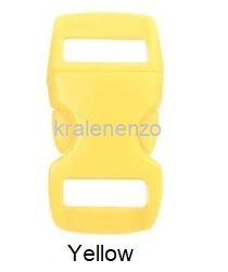 Paracord armbandclip 3/8 (10 mm) Yellow 5 stuks