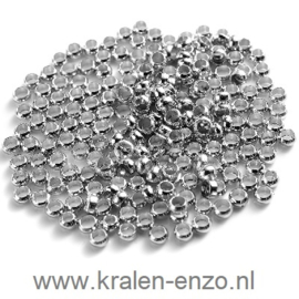 Knijpkraal rond zilverkleur 1,5 mm (100 stuks)