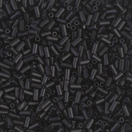 Miyuki Bugles #1 - 3 x 1,5 mm BGL1- 0401F Black Opaque Matte ( 5 gram )
