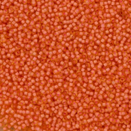 Miyuki rocailles 11-1935 Semi Frosted Salmon Lined Light Topaz (10 gram)