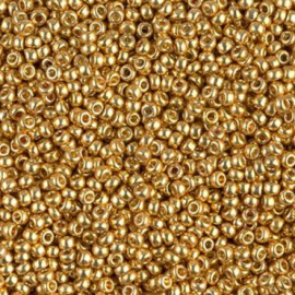 Miyuki rocailles 11/0 4202 Gold Duracoat Galvanized (50 gram)