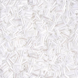 Miyuki Bugles #1 - 3 x 1,5 mm BGL1- 0528 White Pearl Ceylon ( 5 gram )