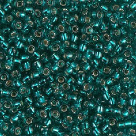 Miyuki rocailles 8-2425 Silverlined Teal Transparent (10 gram)