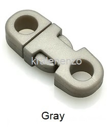 Paracord mini armbandclip Gray 5 stuks