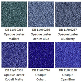 Miyuki assortiment Delica 11/0 Blue - 2