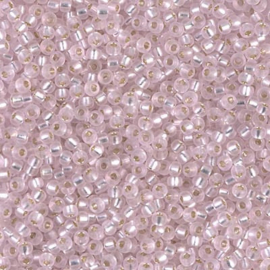 Miyuki rocailles 11/0 0022 Pink Transparent Silver Lined (50 gram)