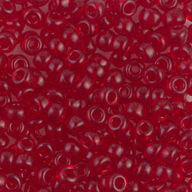 Miyuki rocailles 6/0 0141 Transparent Red Ruby (50 gram)