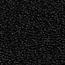 Miyuki rocailles 15 - 401 - 0401 Opaque Black (20 gram)