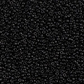 Miyuki rocailles 15 - 401 - 0401 Opaque Black (5 gram)